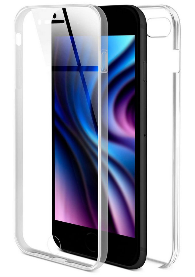 ONEFLOW Handyhülle ONEFLOW® Touch Case für Apple iPhone 8, Hülle beidseitig, 360 Grad Schutzhülle durchsichtig aus Silikon von ONEFLOW
