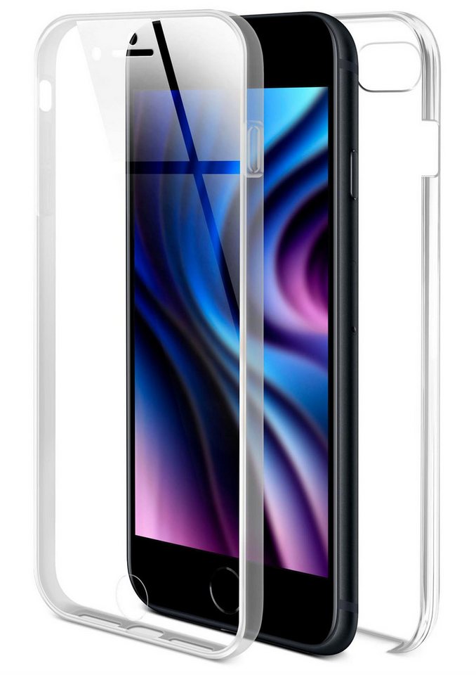 ONEFLOW Handyhülle ONEFLOW® Touch Case für Apple iPhone SE 3. Generation (2022), Hülle beidseitig, 360 Grad Schutzhülle durchsichtig aus Silikon von ONEFLOW