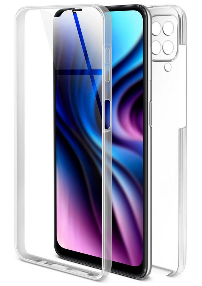 ONEFLOW Handyhülle ONEFLOW® Touch Case für Samsung Galaxy A12, Hülle beidseitig, 360 Grad Schutzhülle durchsichtig aus Silikon von ONEFLOW