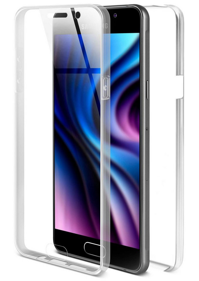 ONEFLOW Handyhülle ONEFLOW® Touch Case für Samsung Galaxy A7 (2016), Hülle beidseitig, 360 Grad Schutzhülle durchsichtig aus Silikon von ONEFLOW