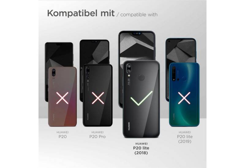 ONEFLOW Handyhülle Soft Case für Huawei P20 Lite, Hülle aus Silikon, Back Cover mit Kameraschutz, weiche Silikonhülle von ONEFLOW
