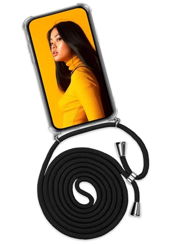 ONEFLOW Twist Case – Handyhülle mit Band für Huawei P20 Lite - Handykette zum Umhängen, Hülle mit Kette abnehmbar, Handy Umhängeband, Schutzhülle und Kordel – Schwarz von ONEFLOW