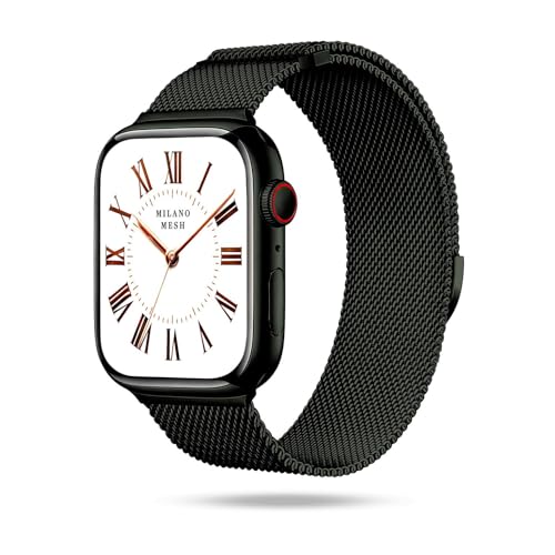 ONEFLOW Milano Mesh kompatibel mit Apple Watch 6 (44mm) Milanaise Armband, Metallarmband elegant Milanese Loop Edelstahl Band Magnetisch, iWatch Armbänder Metall Damen, Sardegna Verde von ONEFLOW