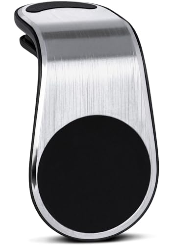 ONEFLOW Premium Magnet Handyhalterung Auto Lüftung für Huawei P Reihe | Universal Handy Halterung KFZ Kompakt Ultra Leicht und Sicher - Handyhalter für das Auto Magnetisch, Silber von ONEFLOW