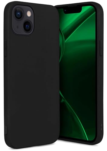 ONEFLOW Slim Case Kompatibel mit Apple iPhone 13 Handyhülle Stoßfest & Minimalistisch, Ultra Dünne Bumper Design Handy Schutzhülle Matt, Leichte Hülle aus Silikon - Schwarz von ONEFLOW