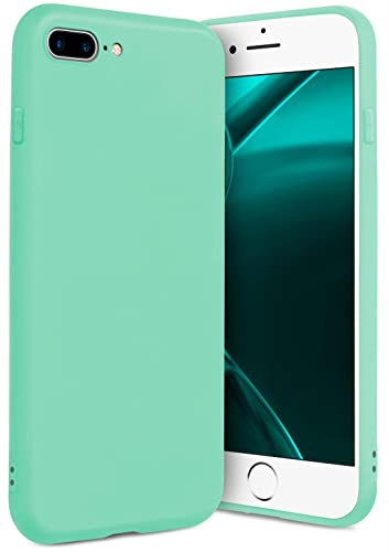 ONEFLOW Slim Case Kompatibel mit iPhone 7 Plus/iPhone 8 Plus Handyhülle Stoßfest & Minimalistisch, Ultra Dünne Bumper Design Handy Schutzhülle Matt, Leichte Hülle aus Silikon - Mint von ONEFLOW