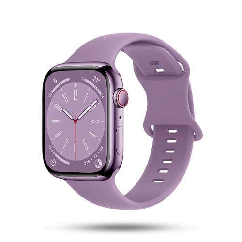 ONEFLOW Soft Band kompatibel mit Apple Watch 4 (40mm) Armband Sport Outdoor, Sportarmband Damen Herren, iWatch Armbänder Silikon weich, Ersatzarmband flexibel Silikonarmband, Flieder von ONEFLOW