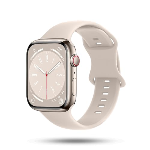 ONEFLOW Soft Band kompatibel mit Apple Watch 7 (45mm) Armband Sport Outdoor, Sportarmband Damen Herren, iWatch Armbänder Silikon weich, Ersatzarmband flexibel Silikonarmband, Polarstern von ONEFLOW