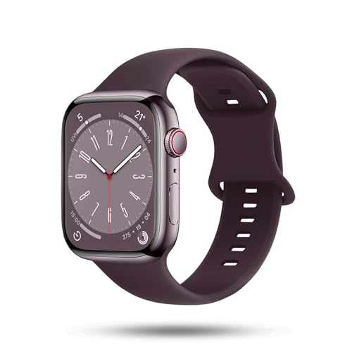 ONEFLOW Soft Band kompatibel mit Apple Watch SE 1 (40mm) Armband Sport Outdoor, Sportarmband Damen Herren, iWatch Armbänder Silikon weich, Ersatzarmband flexibel Silikonarmband, Lila von ONEFLOW