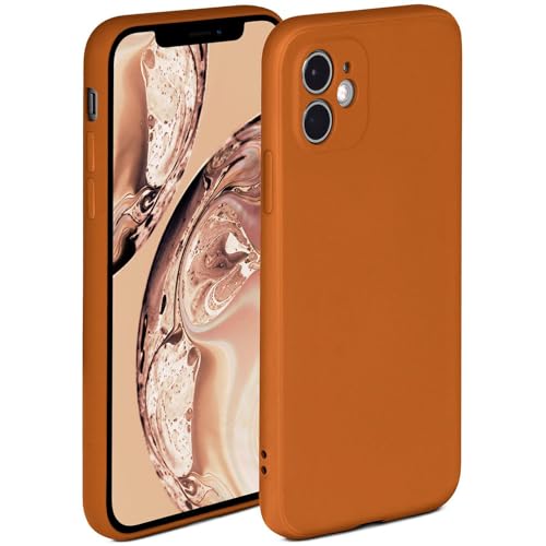ONEFLOW Soft Case für Apple iPhone 11 Hülle aus Silikon mit Kameraschutz, Silikonhülle mit erhöhtem Schutz fürs Display, Backcover Schutzhülle, weiche Handyhülle, Braun von ONEFLOW