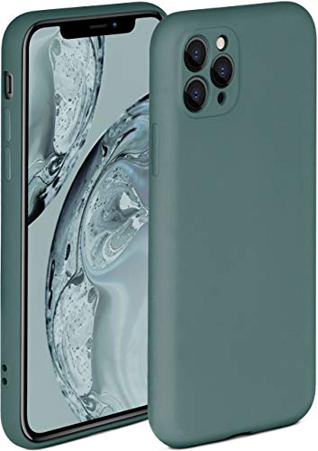 ONEFLOW Soft Case kompatibel mit Apple iPhone 11 Pro Max Hülle aus Silikon, erhöhte Kante für Bildschirmschutz, zweilagig, weiche Handyhülle - matt Petrol von ONEFLOW