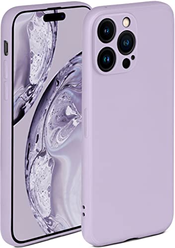 ONEFLOW Soft Case kompatibel mit Apple iPhone 14 Pro Hülle aus Silikon, erhöhte Kante für Bildschirmschutz, zweilagig, weiche Handyhülle - matt Flieder von ONEFLOW