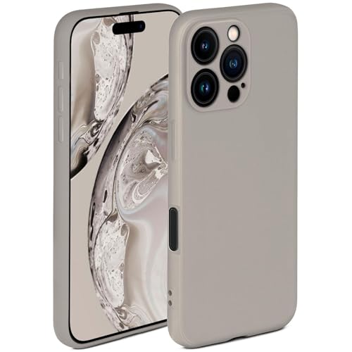 ONEFLOW Soft Case für Apple iPhone 16 Pro Hülle aus Silikon mit Kameraschutz, Silikonhülle mit erhöhtem Schutz fürs Display, Backcover Schutzhülle, weiche Handyhülle, Taupe von ONEFLOW