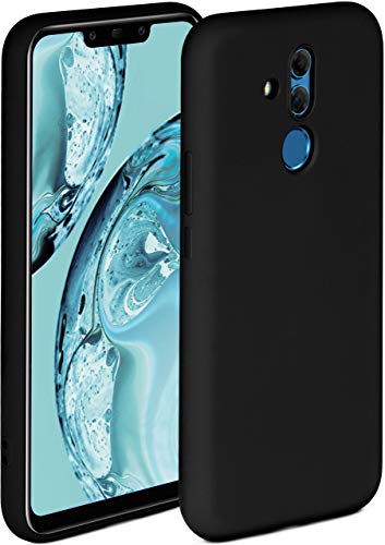 ONEFLOW Soft Case kompatibel mit Huawei Mate 20 Lite Hülle aus Silikon, erhöhte Kante für Bildschirmschutz, zweilagig, weiche Handyhülle - matt Schwarz von ONEFLOW