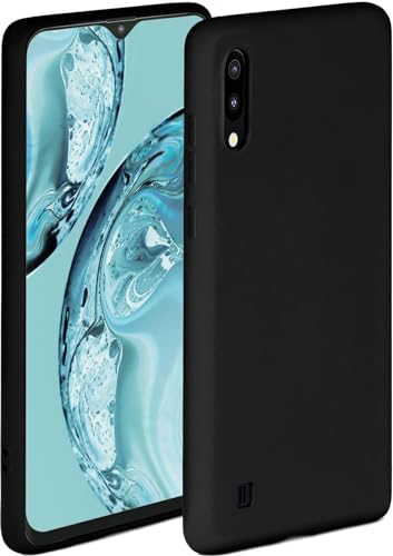 ONEFLOW Soft Case kompatibel mit Samsung Galaxy A10 / M10 Hülle aus Silikon, erhöhte Kante für Bildschirmschutz, zweilagig, weiche Handyhülle - matt Schwarz von ONEFLOW