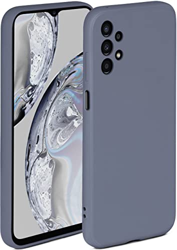 ONEFLOW Soft Case kompatibel mit Samsung Galaxy A13 (4G) Hülle aus Silikon, erhöhte Kante für Bildschirmschutz, zweilagig, weiche Handyhülle - matt Blau Grau von ONEFLOW