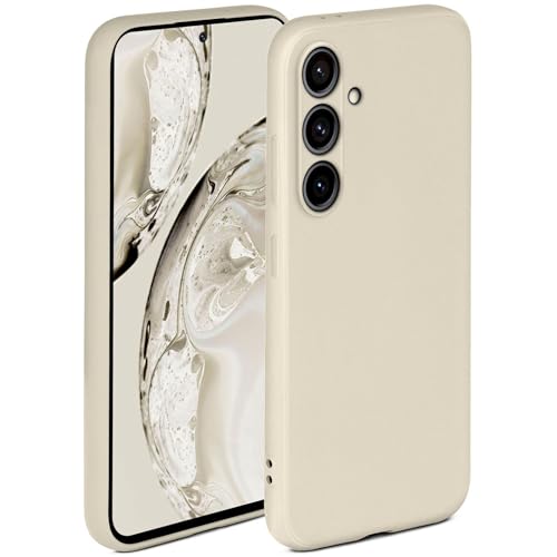 ONEFLOW Soft Case für Samsung Galaxy S24 FE Hülle aus Silikon mit Kameraschutz, Silikonhülle mit erhöhtem Schutz fürs Display, Backcover Schutzhülle, weiche Handyhülle, Creme von ONEFLOW