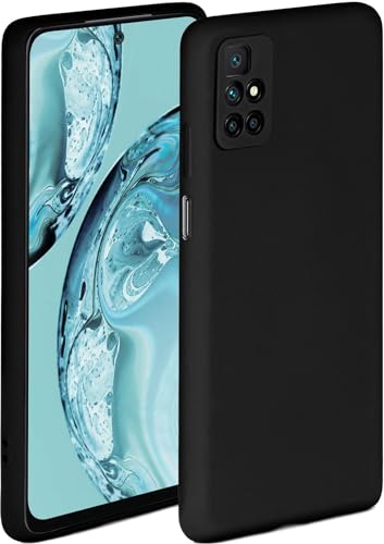 ONEFLOW Soft Case kompatibel mit Xiaomi Redmi 10 Hülle aus Silikon, erhöhte Kante für Bildschirmschutz, zweilagig, weiche Handyhülle - matt Schwarz von ONEFLOW