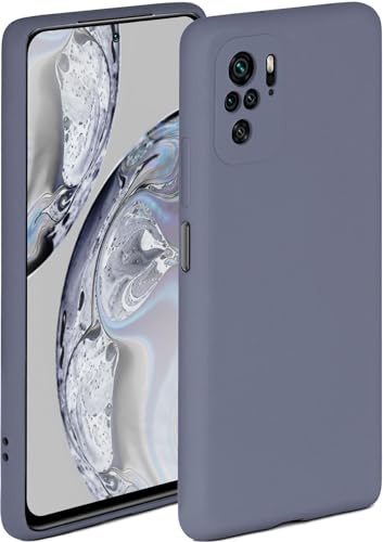 ONEFLOW Soft Case kompatibel mit Xiaomi Redmi Note 10/Note 10S Hülle aus Silikon, erhöhte Kante für Bildschirmschutz, zweilagig, weiche Handyhülle - matt Blau Grau von ONEFLOW