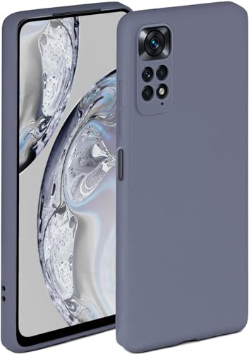 ONEFLOW Soft Case kompatibel mit Xiaomi Redmi Note 11 Hülle aus Silikon, erhöhte Kante für Bildschirmschutz, zweilagig, weiche Handyhülle - matt Blau Grau von ONEFLOW