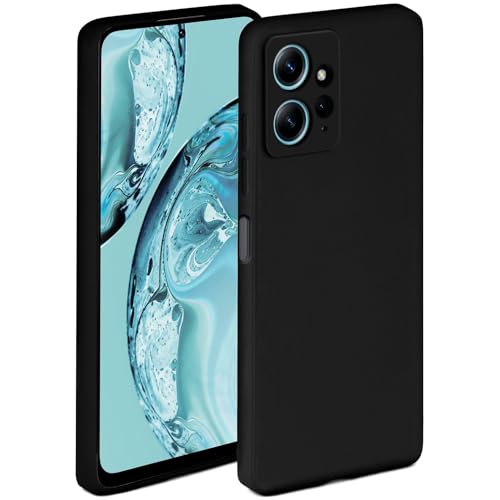 ONEFLOW Soft Case für Xiaomi Redmi Note 12 (4G) Hülle aus Silikon mit Kameraschutz, Silikonhülle mit erhöhtem Schutz fürs Display, Backcover Schutzhülle, weiche Handyhülle, Schwarz von ONEFLOW