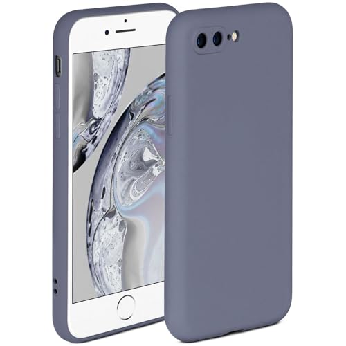 ONEFLOW Soft Case für iPhone 7 Plus/iPhone 8 Plus Hülle aus Silikon mit Kameraschutz, Silikonhülle mit erhöhtem Schutz fürs Display, Backcover Schutzhülle, weiche Handyhülle, Blau Grau von ONEFLOW
