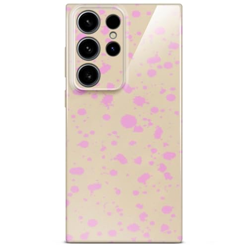 ONEFLOW Splash Case für Samsung Galaxy S24 Ultra Hülle mit Farb Flecken, Punkte Designer Case Handy Schutzhülle mit Kameraschutz, Hardcase dünne Handyhülle gepunktet, Pink von ONEFLOW
