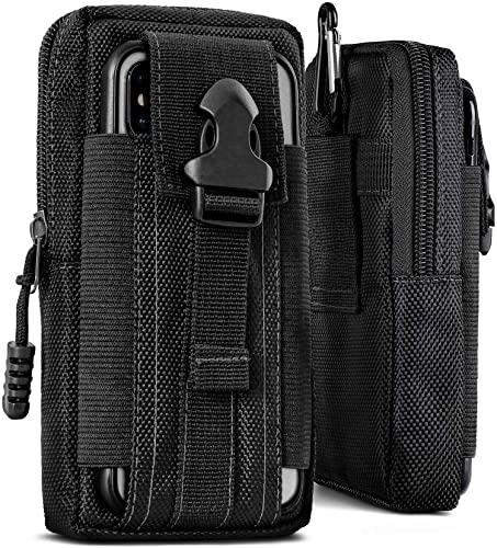 ONEFLOW Survival Case kompatibel mit Samsung Galaxy A53 5G – Handy Gürteltasche aus Nylon mit Karabiner, Taktische EDC Tasche mit Gürtel Halterung, Outdoor Handyhülle – Schwarz von ONEFLOW