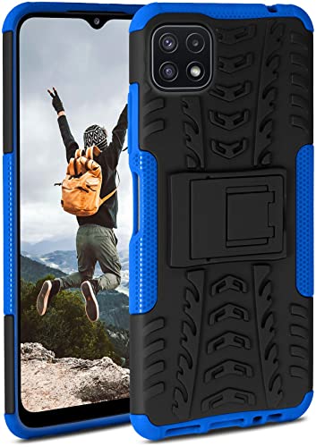 ONEFLOW Tank Case kompatibel mit Samsung Galaxy A22 5G - Hülle Outdoor stoßfest, Handyhülle mit Ständer, Kamera- und Bildschirmschutz, Handy Hardcase Panzerhülle, Horizon - Blau von ONEFLOW