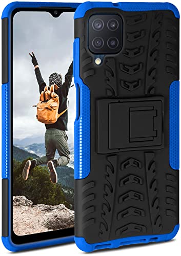 ONEFLOW Tank Case kompatibel mit Samsung Galaxy M12 - Hülle Outdoor stoßfest, Handyhülle mit Ständer, Kamera- und Bildschirmschutz, Handy Hardcase Panzerhülle, Horizon - Blau von ONEFLOW
