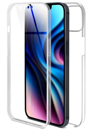 ONEFLOW Touch Case für Apple iPhone 13 Mini Hülle beidseitig stoßfest, Schutzhülle vorne und hinten, 360 Grad Komplettschutz, Handyhülle transparent mit Displayschutz - Klar von ONEFLOW