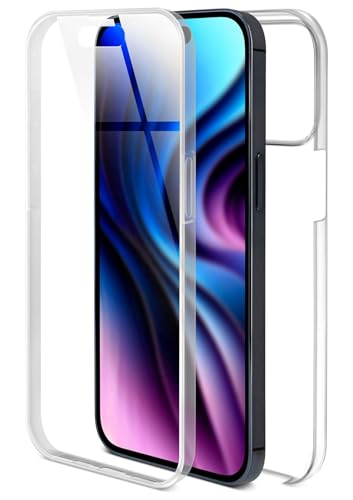 ONEFLOW Touch Case für Apple iPhone 15 Pro Max Hülle 360 Grad Komplett Schutz beidseitig, Handyhülle mit Displayschutz, TPU Schutzhülle durchsichtig vorne und hinten stoßfest, Klar ONEFLOW Touch Case für Apple iPhone 15 Pro Max Hülle 360 Grad Komplett Schutz beidseitig, Handyhülle mit Displayschutz, TPU Schutzhülle durchsichtig vorne und hinten stoßfest, Klar von ONEFLOW