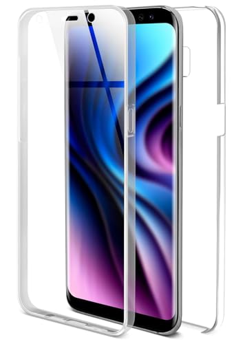 ONEFLOW Touch Case für Samsung Galaxy S8 Plus Hülle 360 Grad Komplett Schutz beidseitig, Handyhülle mit Displayschutz, TPU Schutzhülle durchsichtig vorne und hinten stoßfest, Klar von ONEFLOW