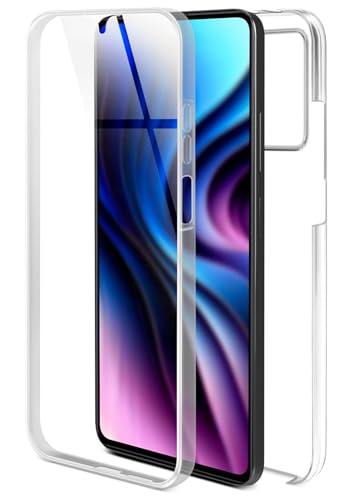 ONEFLOW Touch Case für Xiaomi Redmi Note 12 Pro 5G Hülle 360 Grad Komplett Schutz beidseitig, Handyhülle mit Displayschutz, TPU Schutzhülle durchsichtig vorne und hinten stoßfest, Klar von ONEFLOW