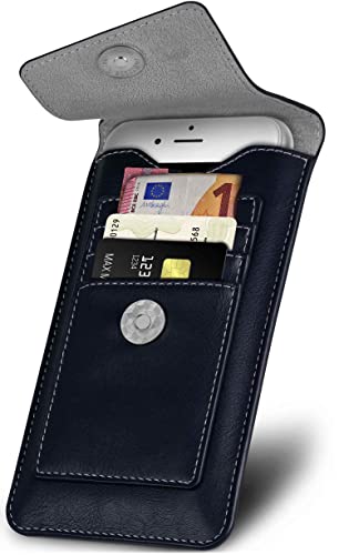 ONEFLOW Zeal Case kompatibel mit Apple iPhone 11 Pro Max Hülle mit Kartenfach 360 Grad Rundum-Schutz Gürteltasche, Vegan Leder Sleeve Handyhülle Gürtel-Clip Halterung - Navy ONEFLOW Zeal Case kompatibel mit Apple iPhone 11 Pro Max Hülle mit Kartenfach 360 Grad Rundum-Schutz Gürteltasche, Vegan Leder Sleeve Handyhülle Gürtel-Clip Halterung - Navy von ONEFLOW