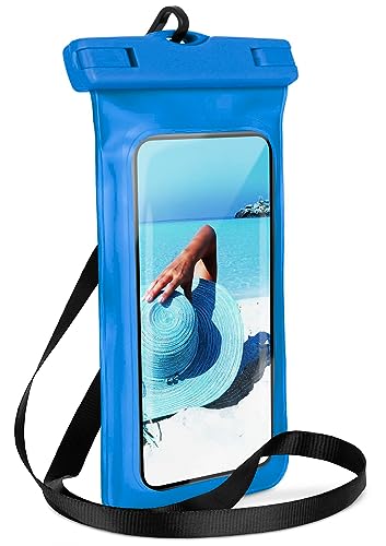 ONEFLOW wasserdichte Handy-Hülle für Sony Xperia 1 V | Touch- & Kamera-Fenster + Armband und Schlaufe zum Umhängen, Blau (Aqua-Blue) von ONEFLOW