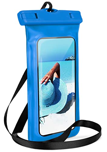 ONEFLOW wasserdichte Handy-Hülle für Xiaomi Poco X3 NFC / X3 Pro | Touch- & Kamera-Fenster + Armband und Schlaufe zum Umhängen, Blau (Aqua-Blue) von ONEFLOW