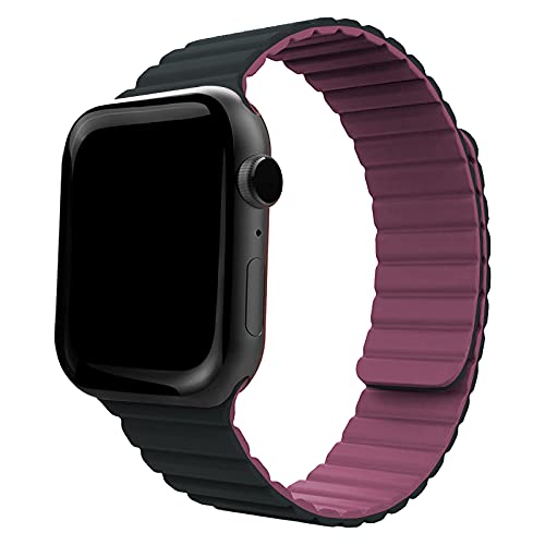 ONELANKS Magnetisches Uhrenarmband aus Silikon für Apple Watch, 38 mm, 40 mm, verstellbares Schlaufenband mit starkem Magnetverschluss für iWatch Serie 6, 5, SE, 4, 3, 2, 1 von ONELANKS