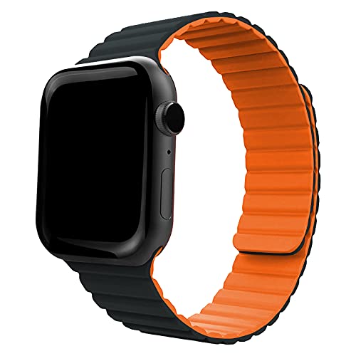 ONELANKS Magnetisches Uhrenarmband aus Silikon für Apple Watch, 42 mm, 44 mm, verstellbares Schlaufenband mit starkem Magnetverschluss für iWatch Serie 6, 5, SE, 4, 3, 2, 1 von ONELANKS