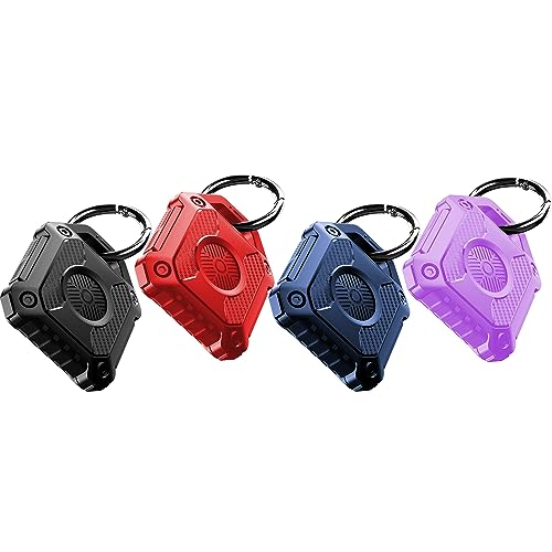 ONEONTA 4er Pack Airtag Anhänger - Airtag Schlüsselanhänger - Airtag Hülle Wasserdicht - Air Tages Apple Anhänger - Airtag Halter Hund, Robust TPU, Schwarz+Rot+Blau+Lila von ONEONTA