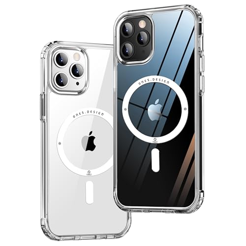 ONES für iPhone 11 Pro Max Hülle, Hybrid Magnetische Handyhülle Kompatibel mit MagSafe, Militärischer Schutz, Stoßfest Airbag, Anti-Gelb Silikonhülle, Kratzfest, Dünn, Klar von ONES