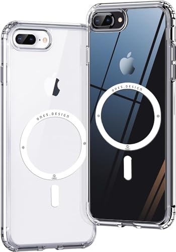 ONES für iPhone 8 Plus / 7 Plus Hülle, Hybrid Magnetische Handyhülle Kompatibel mit MagSafe, Militärqualität, Stoßfester Airbag, Anti-Gelb Silikonhülle, Kratzfest, Dünn, Klar ONES für iPhone 8 Plus / 7 Plus Hülle, Hybrid Magnetische Handyhülle Kompatibel mit MagSafe, Militärqualität, Stoßfester Airbag, Anti-Gelb Silikonhülle, Kratzfest, Dünn, Klar von ONES