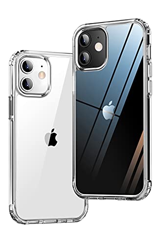 ONES iPhone 11 HD Durchsichtig Dünn Hart Hülle『Stoßfest Airbag Militärstandard』『Erhöhte Kanten Schutz Kamera Bildschirm』[Anti-Gelb] [rutschfest], PC + TPU Hybrid Silikonhülle für Apple 6,1 Zoll von ONES