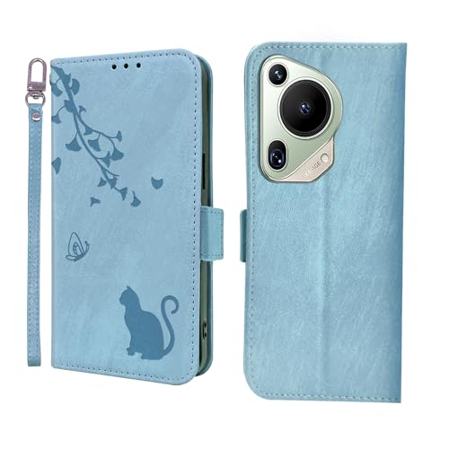 Handyhülle für Huawei Pura 70 Ultra Hülle Premium PU Leder Kartenfach Ständer Schutzhülle Klapphülle mit Huawei Pura 70 Ultra Blau Handyhülle für Huawei Pura 70 Ultra Hülle Premium PU Leder Kartenfach Ständer Schutzhülle Klapphülle mit Huawei Pura 70 Ultra Blau von ONETHEFUL