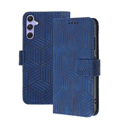 Handyhülle für Samsung Galaxy A55 Leder Schutzhülle Ständer Kartenfächer Stoßfeste Hülle Samsung Galaxy A55 5G Klapphülle Wallet Flip Case, Blau Handyhülle für Samsung Galaxy A55 Leder Schutzhülle Ständer Kartenfächer Stoßfeste Hülle Samsung Galaxy A55 5G Klapphülle Wallet Flip Case, Blau von ONETHEFUL