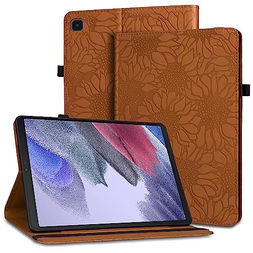 Hülle für Samsung Galaxy Tab S6 Lite 10.4 2022/2020 SM-P610/P613/P615/P619 Schützhülle mit KlappStänder Auto Schlaf Wach Funktion,Elastisches Band Kartensteckplatz Case Braun von ONETHEFUL