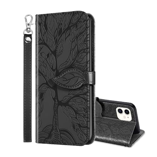 ONETHEFUL Handyhülle Tasche Book Cover für iPhone 11 Hülle Kunstleder Klappbar Flip Phone Case Brieftasche Huelle Etui mit Ständer Schwarz ONETHEFUL Handyhülle Tasche Book Cover für iPhone 11 Hülle Kunstleder Klappbar Flip Phone Case Brieftasche Huelle Etui mit Ständer Schwarz von ONETHEFUL
