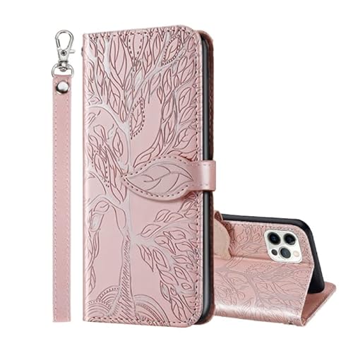 ONETHEFUL Handyhülle Tasche Book Cover für iPhone 12/12 Pro Hülle Kunstleder Klappbar Flip Phone Case Brieftasche Huelle Etui mit Ständer Roségold ONETHEFUL Handyhülle Tasche Book Cover für iPhone 12/12 Pro Hülle Kunstleder Klappbar Flip Phone Case Brieftasche Huelle Etui mit Ständer Roségold von ONETHEFUL