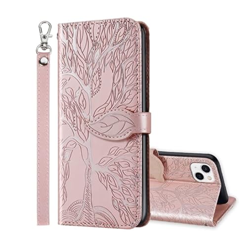 ONETHEFUL Schutzhülle für iPhone 14, Schutzhülle für iPhone 14, Zubehör, Flip Cover, Telefon, Etuis aus Kunstleder, mit Standfunktion, Roségold ONETHEFUL Schutzhülle für iPhone 14, Schutzhülle für iPhone 14, Zubehör, Flip Cover, Telefon, Etuis aus Kunstleder, mit Standfunktion, Roségold von ONETHEFUL