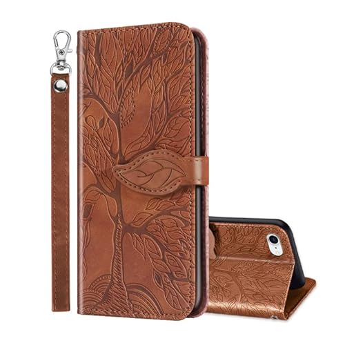 ONETHEFUL Handyhülle Tasche Book Cover für iPhone 7/ iPhone 8 Hülle Kunstleder Klappbar Flip Phone Case Brieftasche Huelle Etui mit Ständer Braun ONETHEFUL Handyhülle Tasche Book Cover für iPhone 7/ iPhone 8 Hülle Kunstleder Klappbar Flip Phone Case Brieftasche Huelle Etui mit Ständer Braun von ONETHEFUL